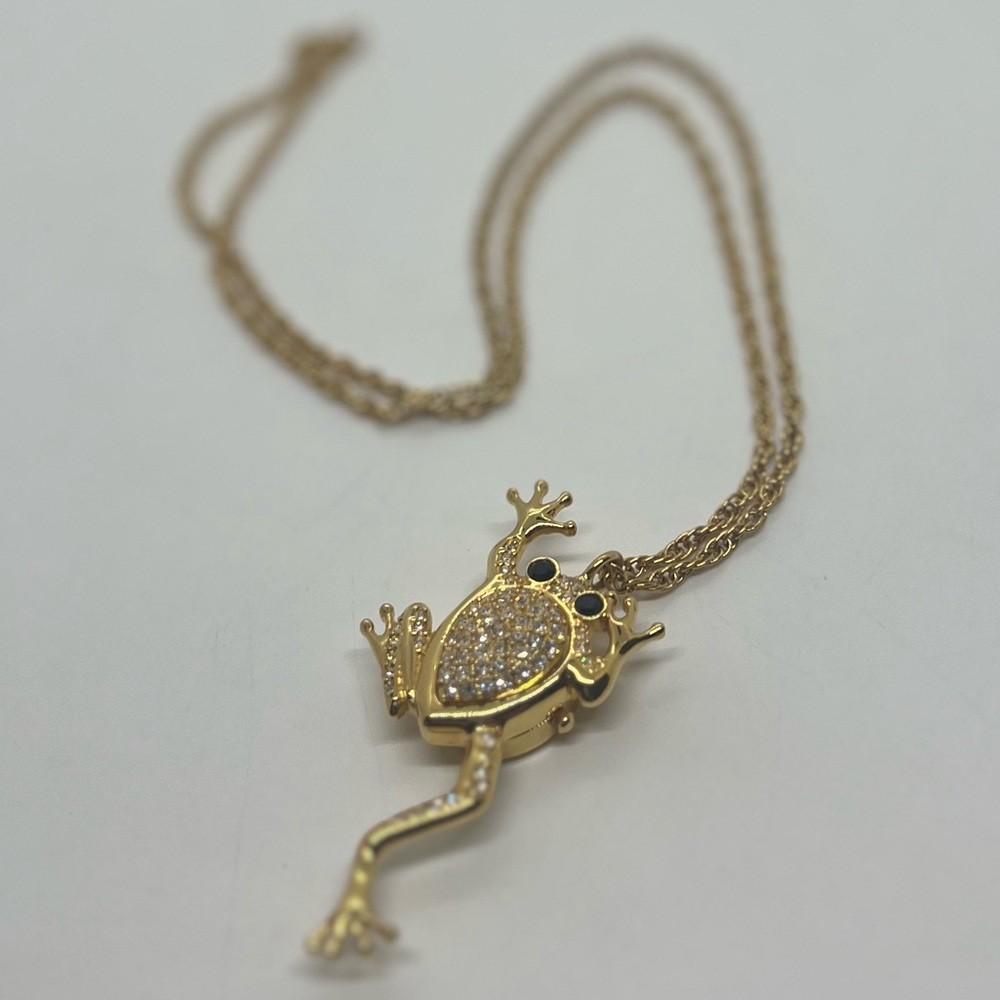 Xanadu Frog Watch Necklace - Rare Find
